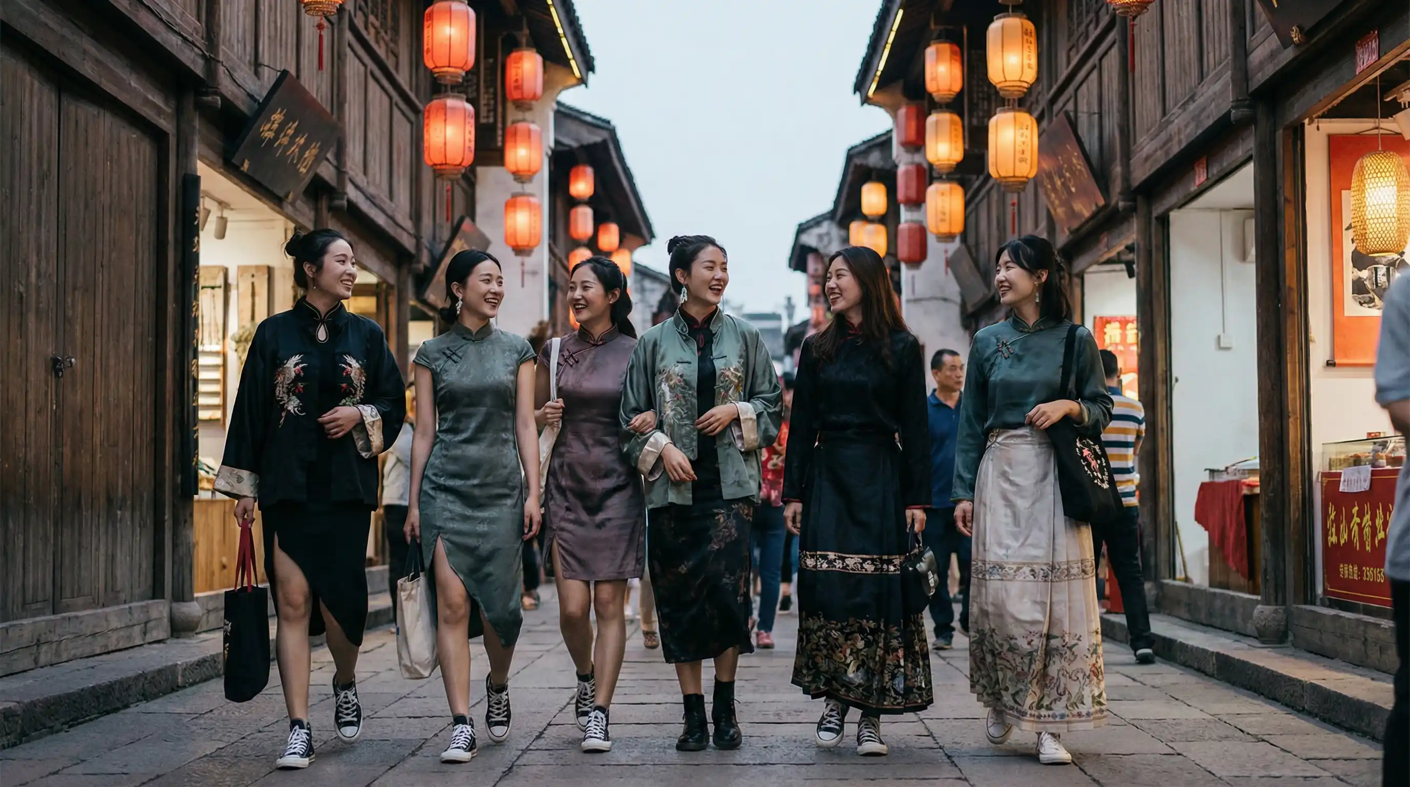 国产视频 新中式时尚穿搭街拍